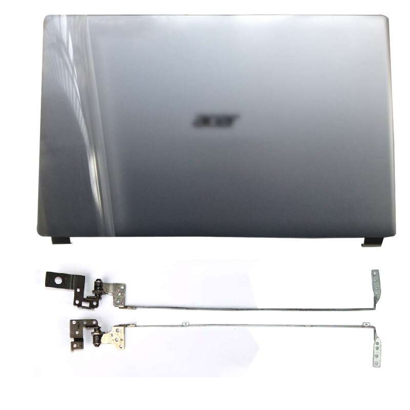 Coque arrière LCD pour ordinateur portable Acer Aspire V5-571 V5-531 V5-571G V5-531G, lunette avant, charnières, repose-paume, boîtier inférieur argenté: A Hinges