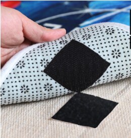 Anti-curling tæppe tape tæpper gripper velcro fastgør tæppets sofa og lagner på plads og hold hjørnerne flade sugekop: 10 stk / Sort -2