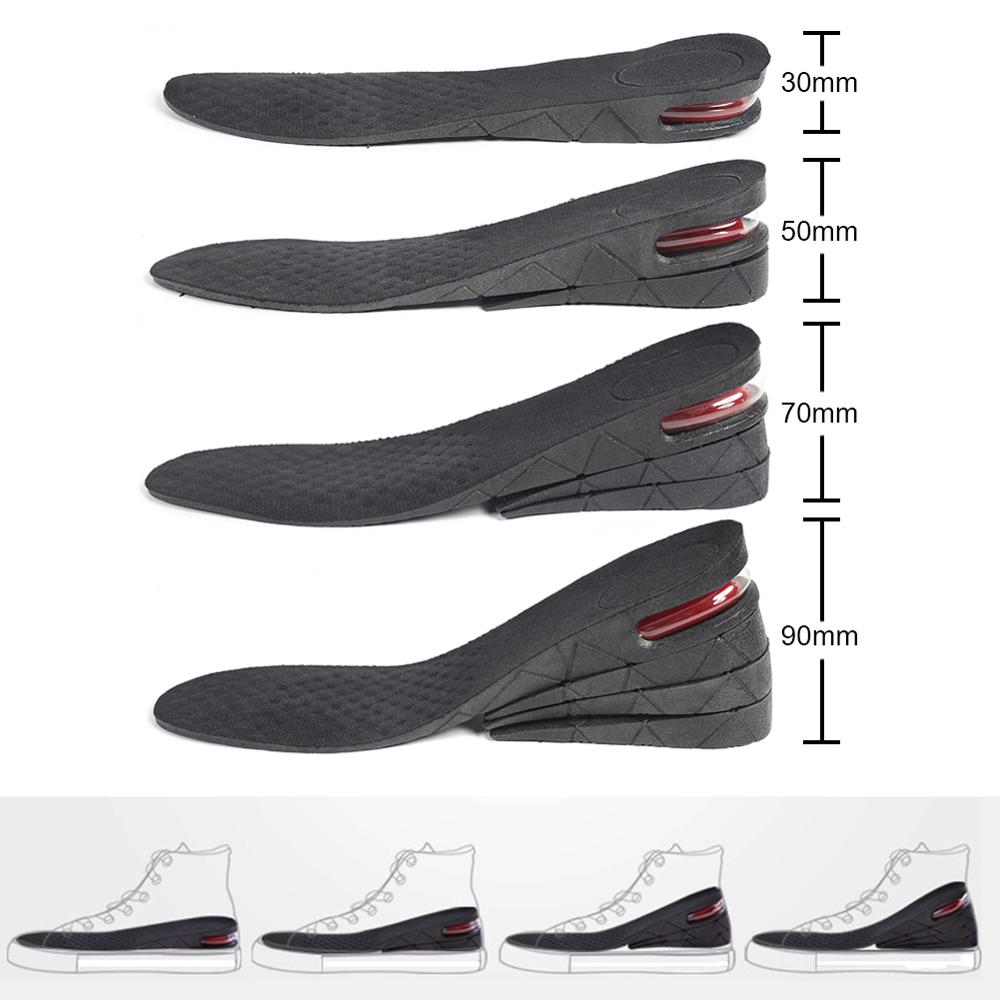 3-9cm Height Increase Insole Cushion Heightening Cushion Lift Adjustable Cut Shoe Heel Insert Taller Women Men Foot Pad