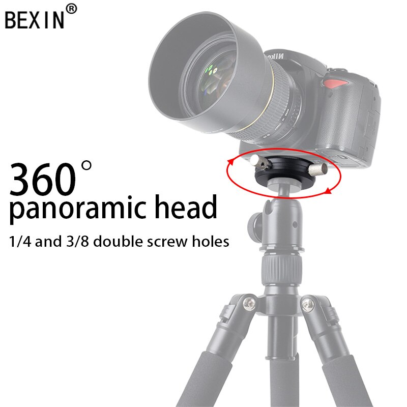 360 ° drehbarer stativkopf für panoramaaufnahmen mit dslr-kamera, einbeinstativ, foto- und videoaufnahme mit 1/4 3/8 -schraubadapter