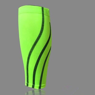 2PCS Base Layer Compression Shin Guard Men Women Calf Support Sleeve Cycling Sock Running Football Basketball Sports Leg Warmers: green / L