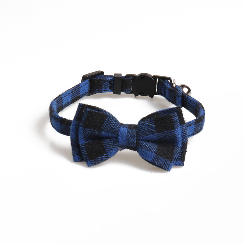 1 stk fargerike rutete små hunder krager bomullsstripet bowknot halskjede bulldog chihuahua sløyfe valp katter fest bandana krage: Farge 6