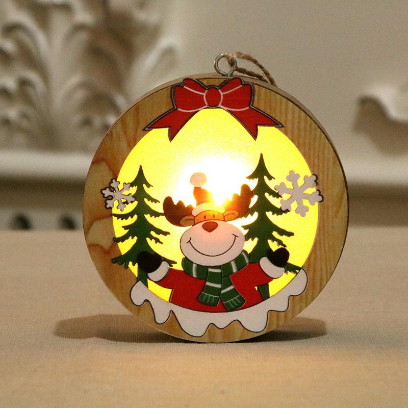 Glorystar jul xmas træ ornament træ glødende vedhæng dekoration rekvisitter: Elg