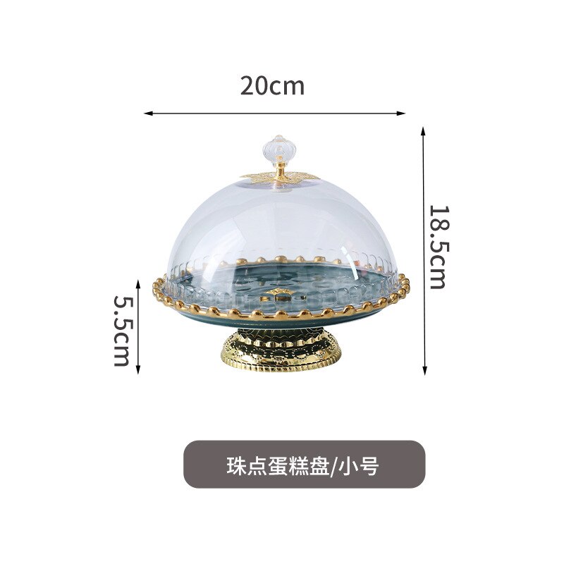 Simple European-style ceramic tall cake tray wedding birthday cake tray afternoon fruit snack cake tray kitchen supplies: 8inches  A