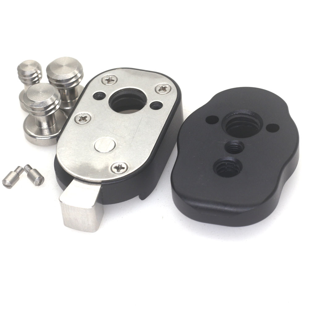 3/8 Screw M3 Locating Pin Mini Field Monitor Quick Release Plate for LCD Monitor Magic Arm LED Light Quick Release Plate: black