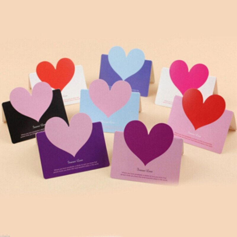 10Pcs/pack 3D Greeting Cards Handmade Heart Shape Paper Cut Valentines Mother's Day Christmas Wedding Card
