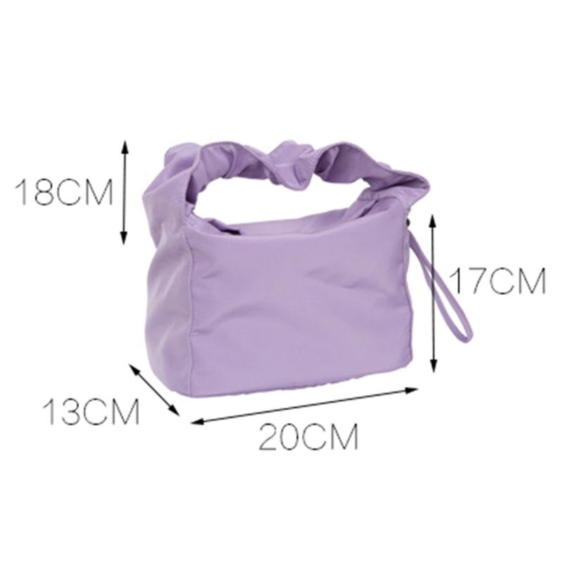 Women Simple Drawstring PU Handbag Messenger Satchel Purse Lady Casual Solid Color Top Handle Bag Female Shopping Tote