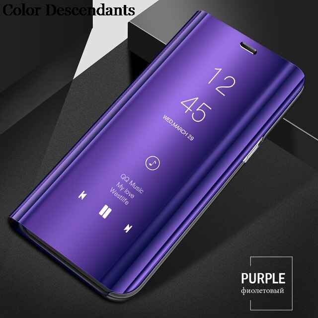 Coque à rabat magnétique en cuir pour Samsung Galaxy S8 + Plus, pour modèles SM-G955F, G955, SC-03J, SCV35: S8 Plus / Purple blue