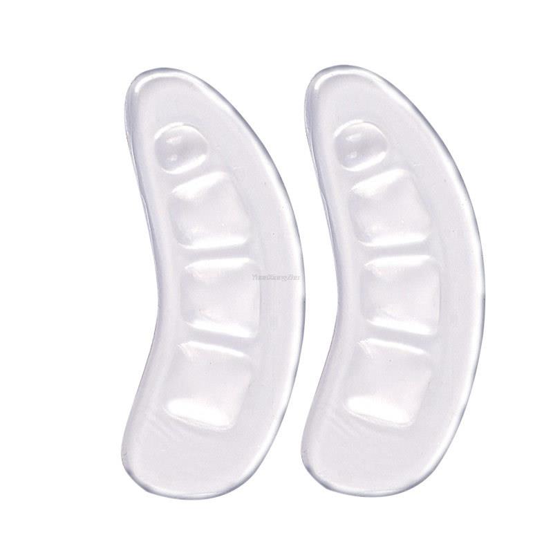 Almohadillas para zapatos de tacón alto, almohadillas antideslizantes para sandalias, pies antidesgaste, protectores de talón de silicona para zapatos de mujer, protector de talón: Gris