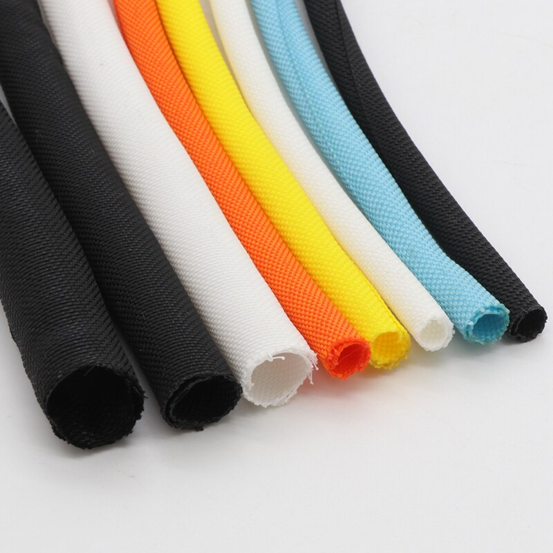 Multicolor Dia 5Mm Pet Self-Close Uitbreidbaar Gevlochten Mouw Flexibele Geïsoleerde Buis Draad Wrap Splitter Nylon Protector Harnas