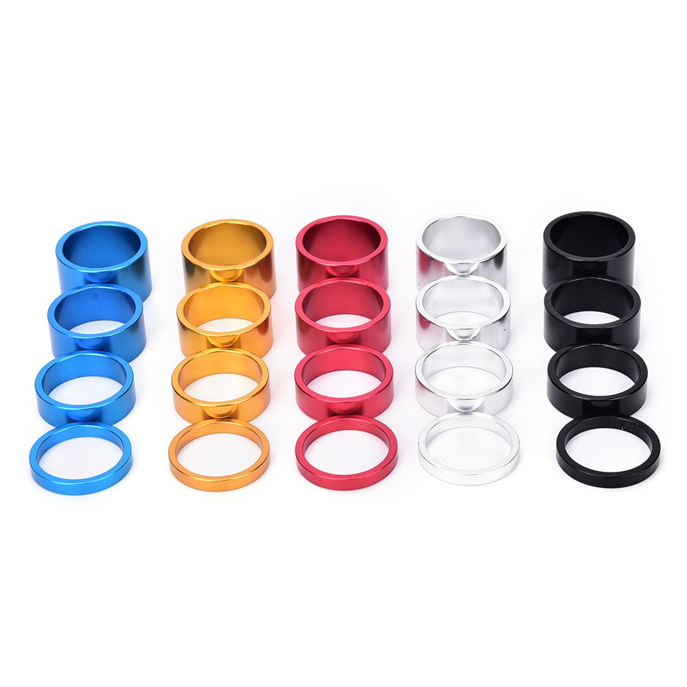 Alumiinihaarukka aluslevy metalliseos kuulokkeet varsi spacer maantiepyörä 4 kpl/setti 5/10/15/20mm 28.6mm korkki mtb pyöräilyyn
