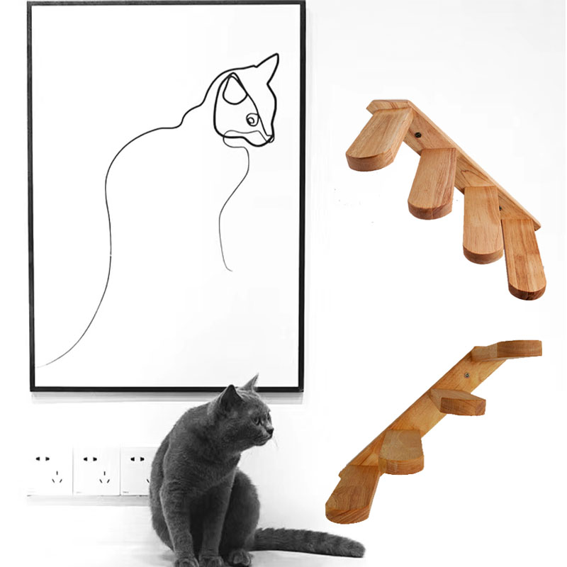 Animal de compagnie grimpeur | Échelle d'arbre de chat, planche à sauter, support de chat, Protection des meubles en bois pour chaton