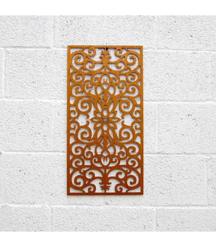 Celosía Madera - Cenefa Floral - 60 x 30 cm