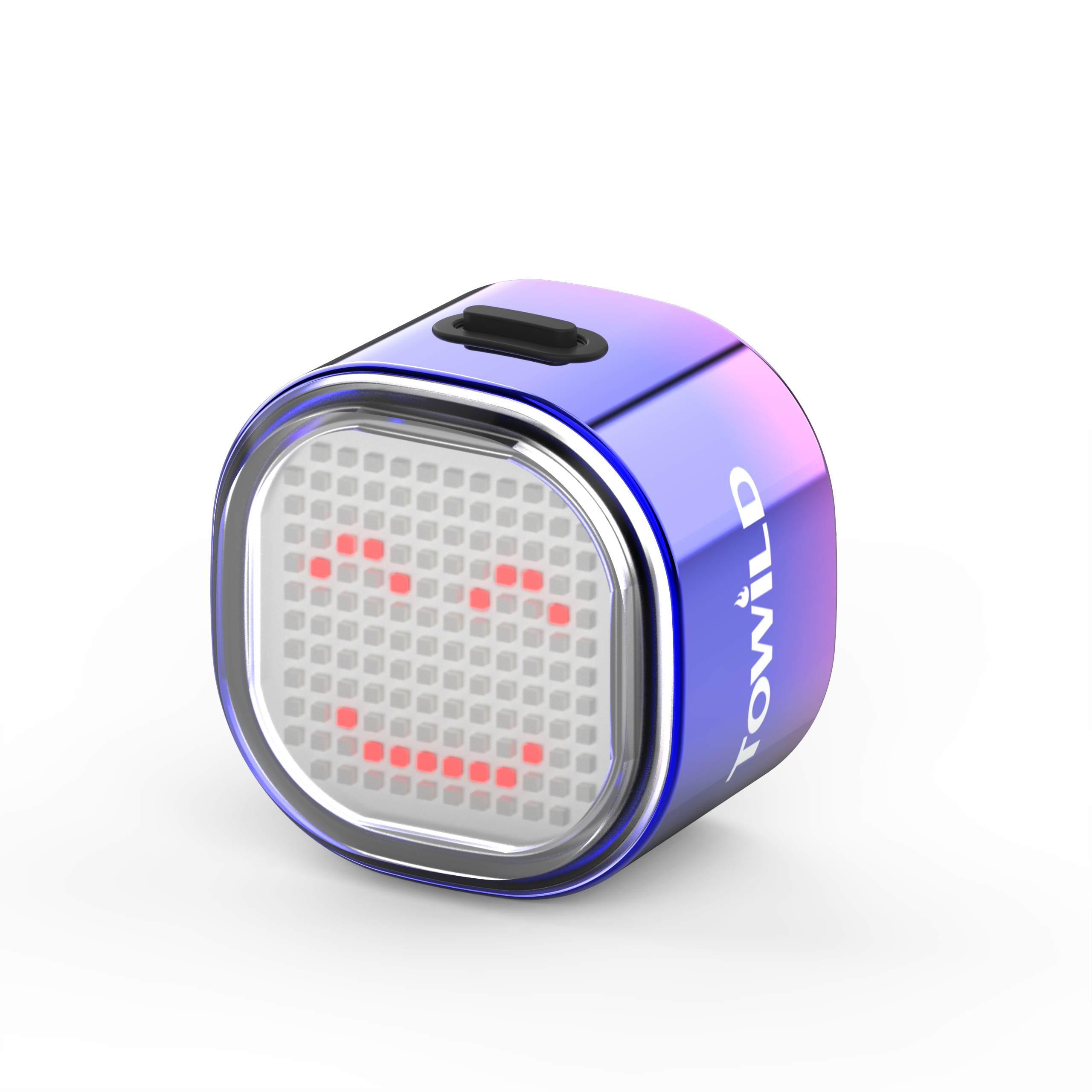 Towld tl08 expressão inteligente lanterna traseira 140 led sensor de freio bluetooth luz traseira da bicicleta personalizável lanternas traseiras: Azul