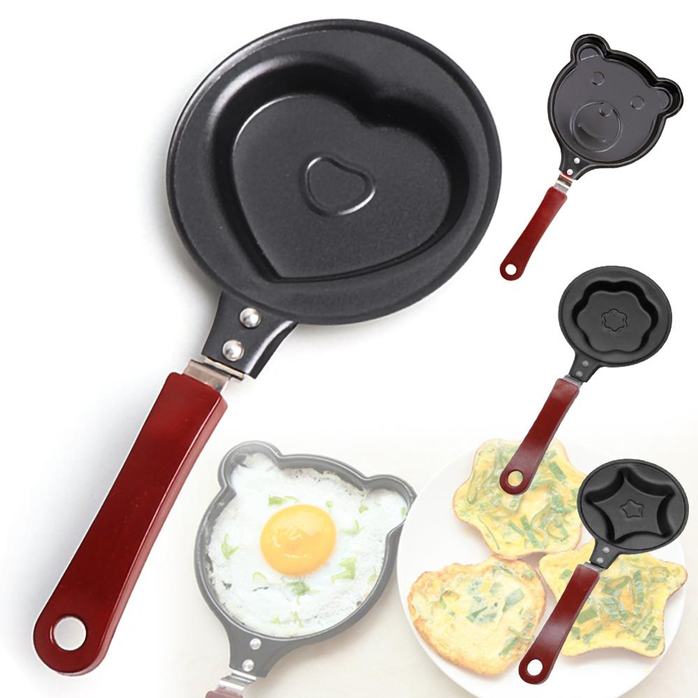 Mini Leuke Vormige Ei Pot Koekenpan Ontbijt Omelet Home Non Stick Lange Handvat Anti-Kras Coating Keuken Koken kookgerei