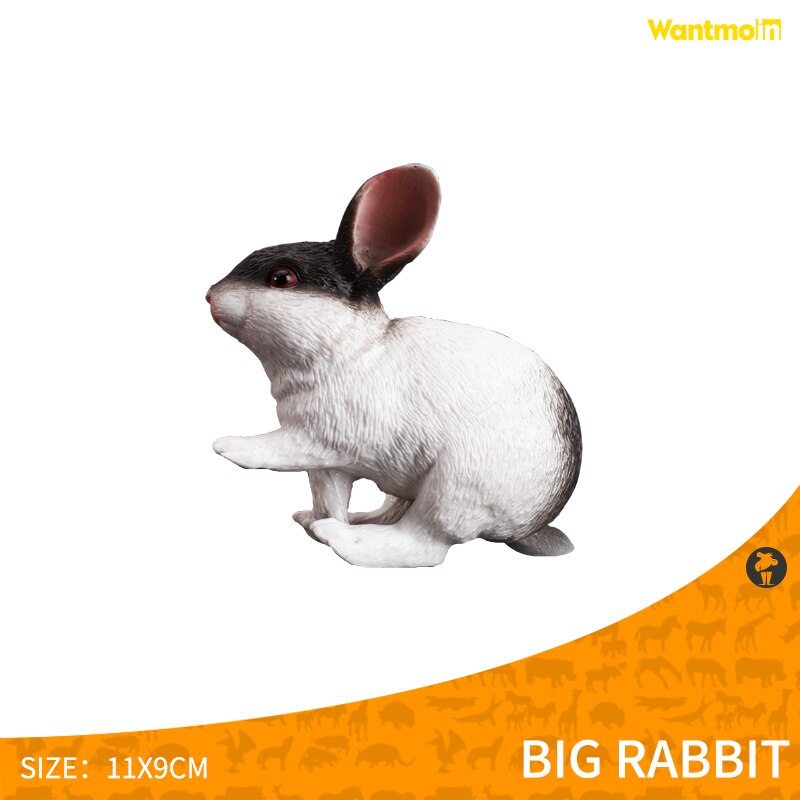 Wantmoin Een Effen Dier Model Set Van Twaalf Zodiac Ratten, Vee, Tijger, Konijn, snake En Pig Kinderen Speelgoed Cognitieve Model: Big rabbit