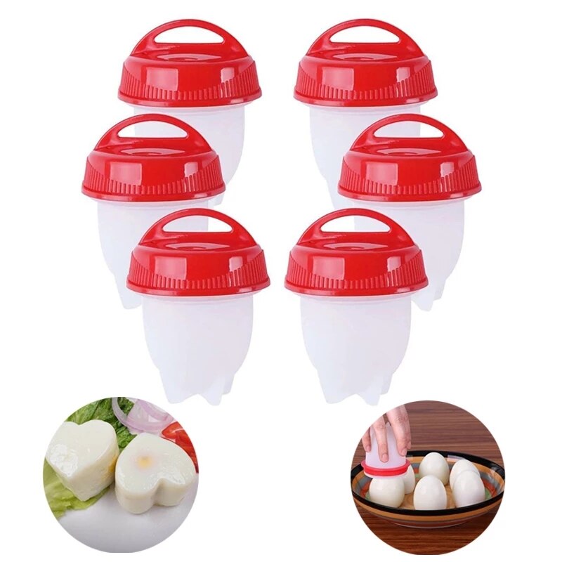 6pcs/set Egg Cooker Poachers Silicone Fancy kitchen accessories Cup Egglettes Fancy Shape Non-stick Accessories