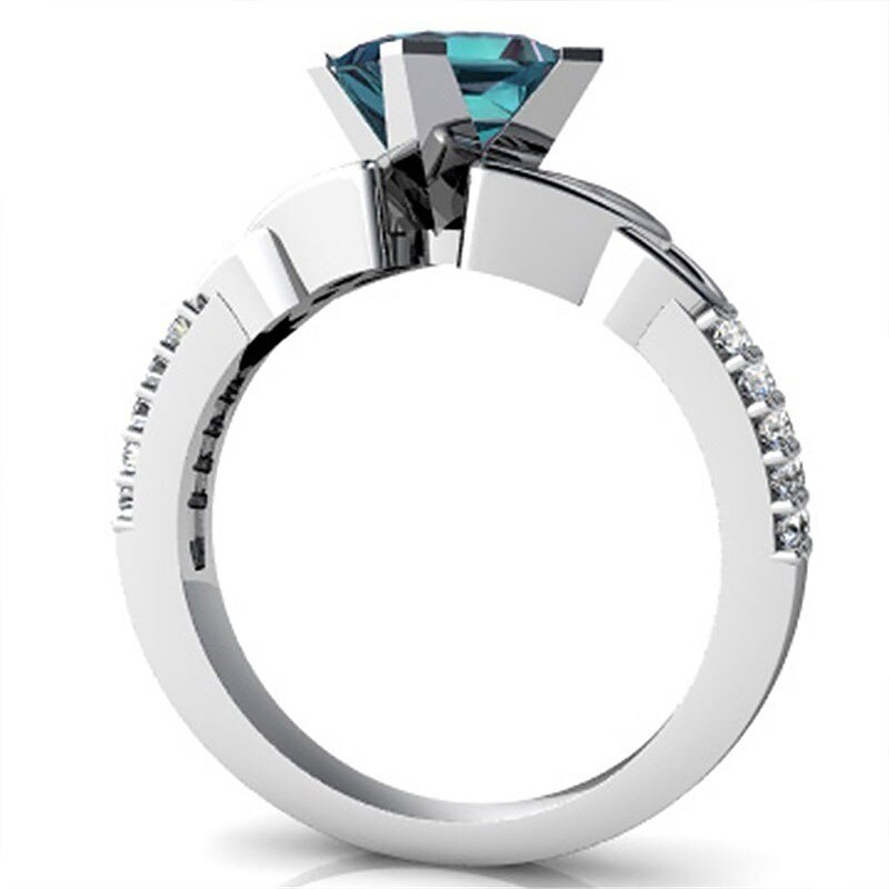 Vendita calda nuovo romantico delicato Zircone in Acciaio Inox Femminile Anello Nuziale Anello Gioelleria Raffinata E Alla Moda