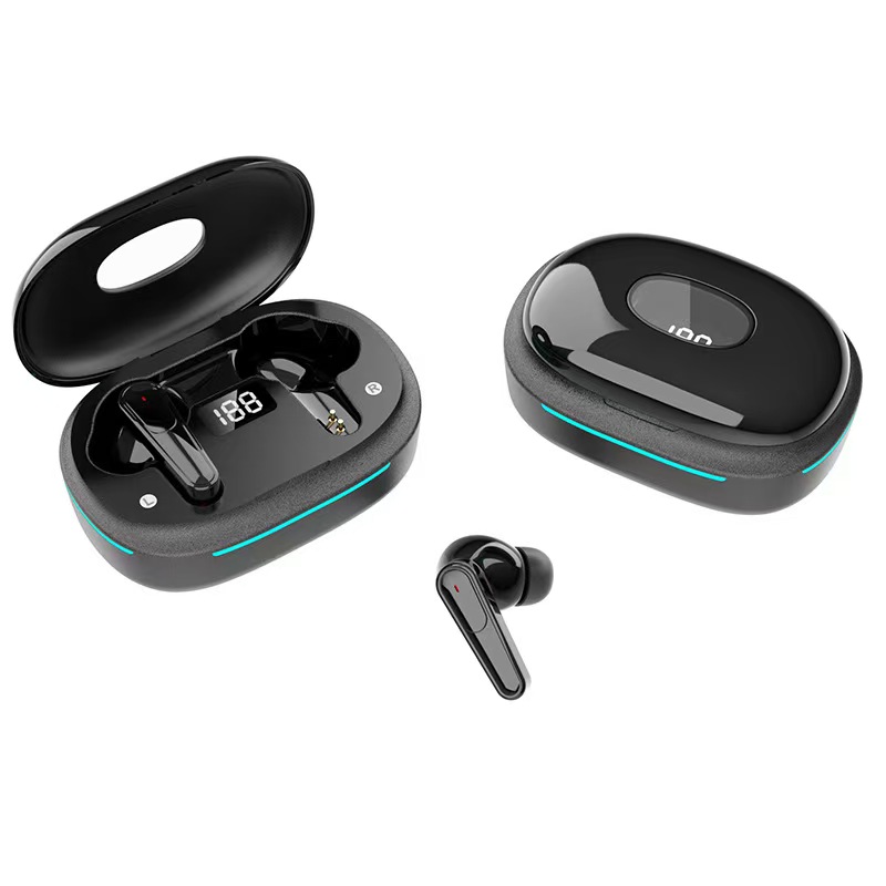 Novos Fones de Ouvido Sem Fio Mini de Alta Qualidade TWS Bluetooth com Microfone, Chamada HD, Estéreo, Fone de Ouvido Oculto à Prova d'Água: Preto