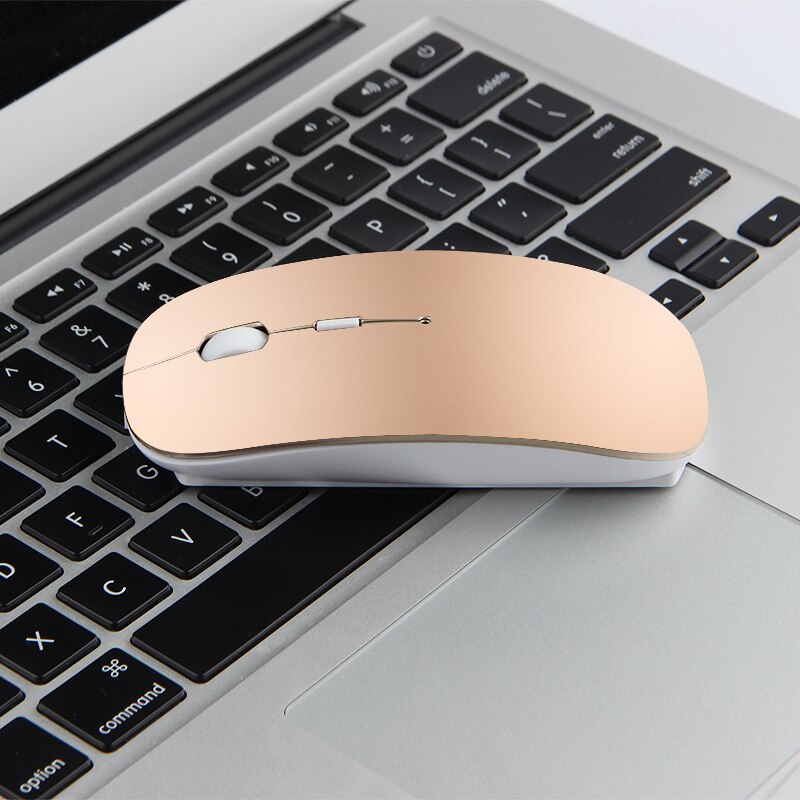Bluetooth Mouse For APPle MacBook Air Pro Mac Book iMac Laptop PC Wireless Mouse Rechargeable Mute Gaming Mouse Mice: golden