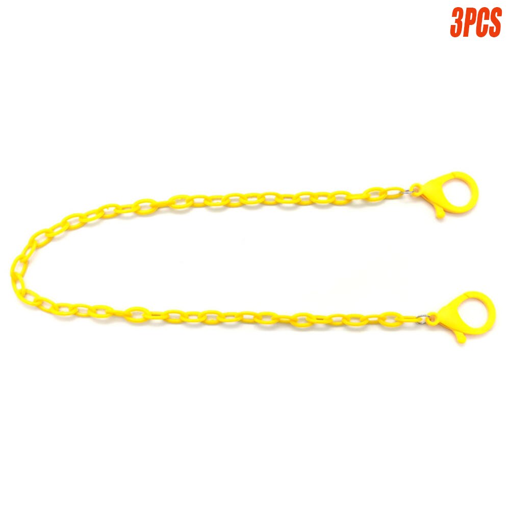 5/3 stuks acryl maskerkoord, maskeropslag, artefact, draagbare maskerbrillenopslagketting, studentkettingen, maskers opbergen, maskers bewaren: 3 stuks - geel