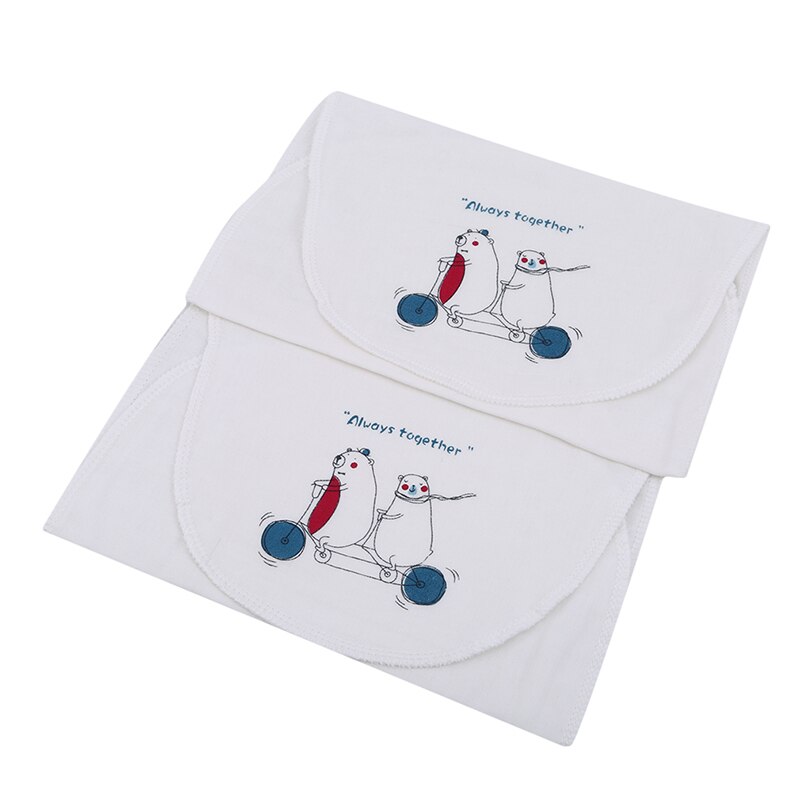 2 st/förpackning aby wicking handduk absorberar svett tillbaka handduk svettservetter återanvändbar babyhandduk med tecknat tryck
