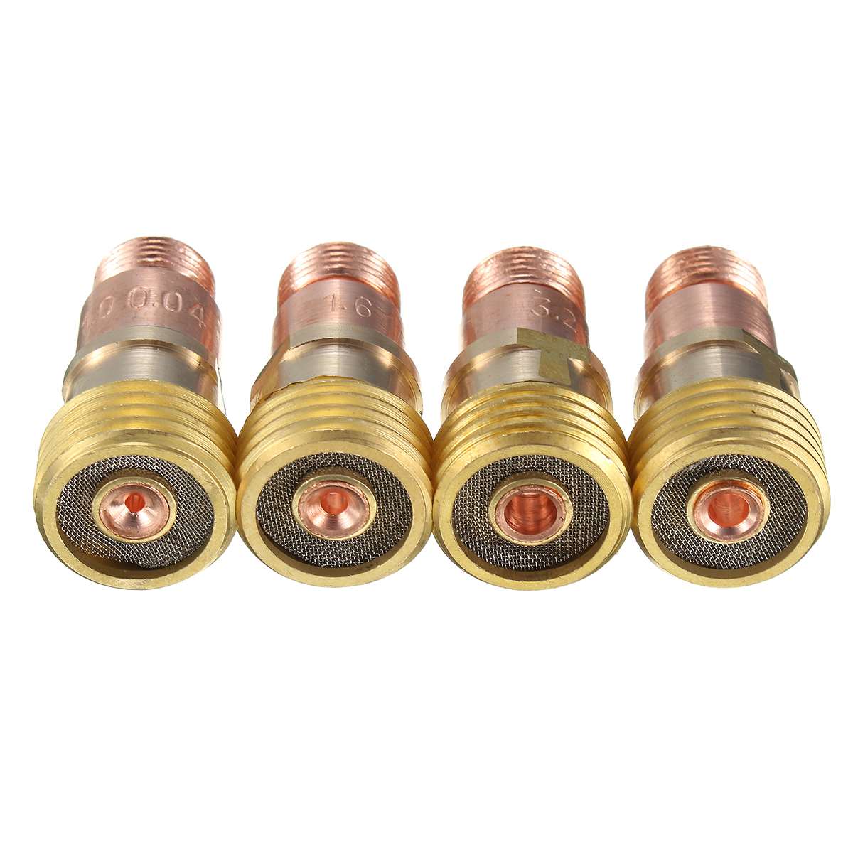 Connecteur de lentille de gaz trapu de corps de pinces en laiton de Forgelo avec la maille pour des accessoires de soudure de torche de Tig WP-17/18/26