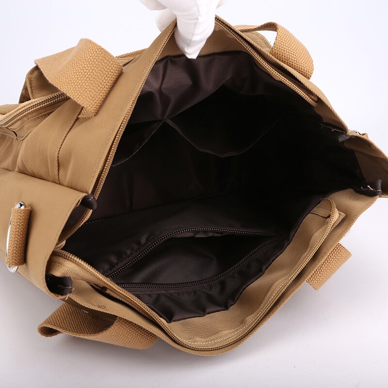 Mulher de moda saco de ombro de náilon multi-função casual tote à prova dwaterproof água macio carta saco do mensageiro sólido zíper bolsa feminina sac