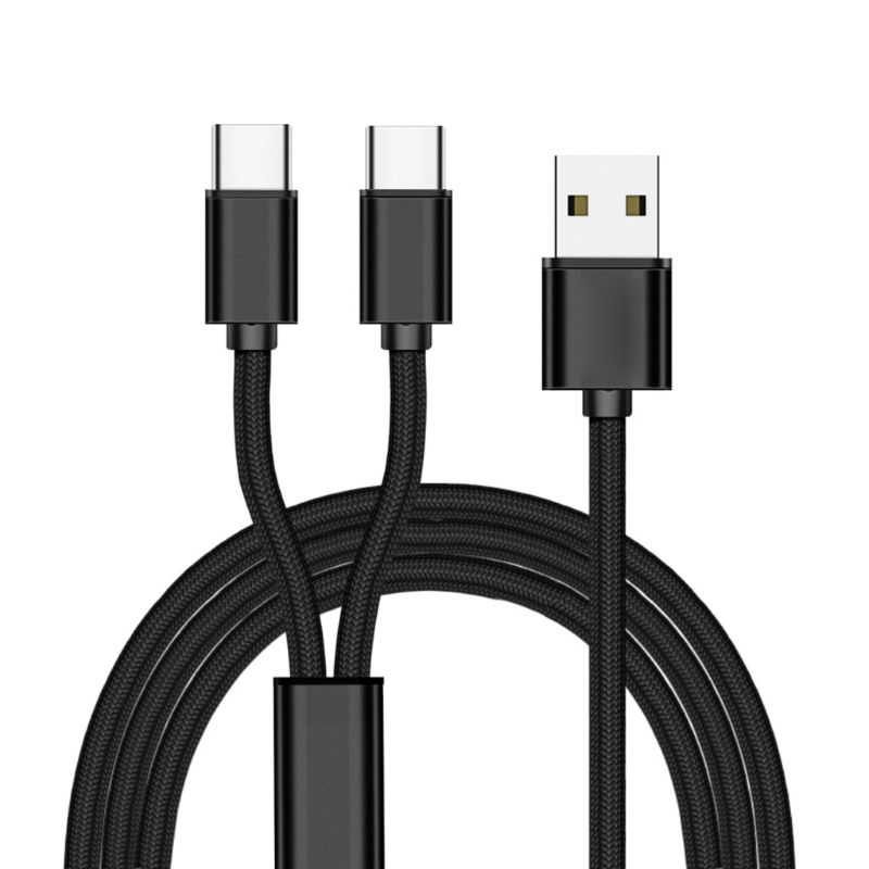 Cable USB 2,0 tipo A macho A Dual tipo C, divisor macho Y Cable de carga para Samsung, Huawei, Xiaomi, Oneplus, HTC, Android, móvil