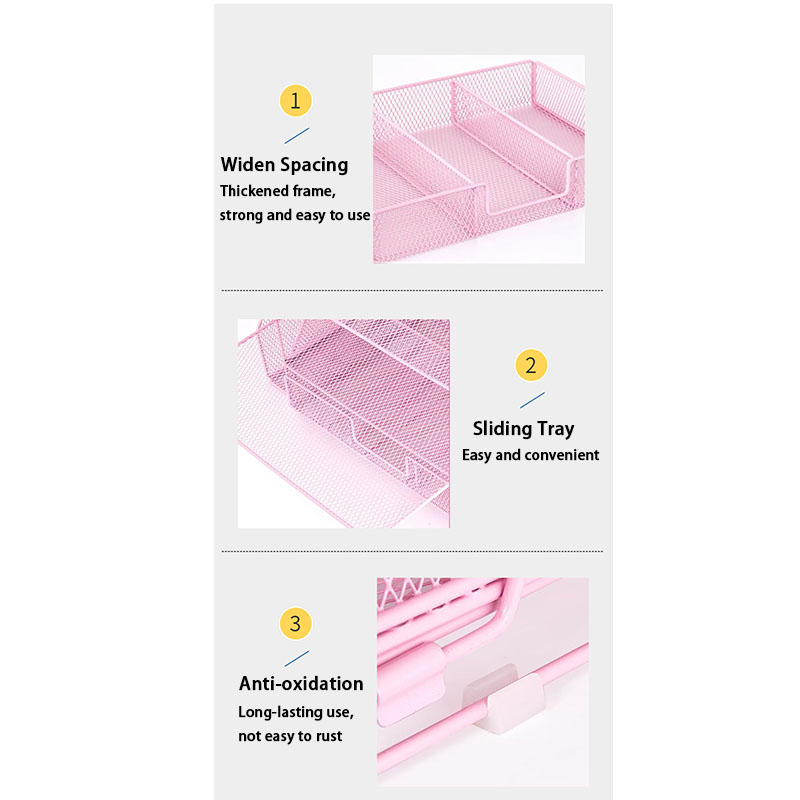 Organizador de bandeja de archivos de escritorio de Metal con archivador, bandeja para cartas de 4 niveles, organizadores de escritorio de oficina con documentos de archivo, escritorio de oficina