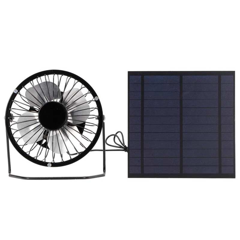 5W Iron Mini Solar Panel With Portable Cooling Fan Photovoltaic Solar Panel Set For Greenhouse