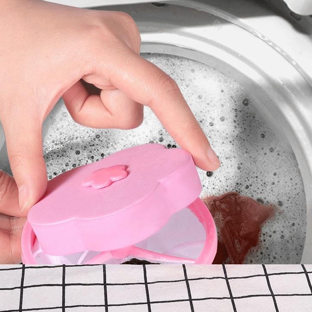 Mesh Filtering Hair Removal Floating 2Pcs Filter Bag Washer Style Laundry Clean