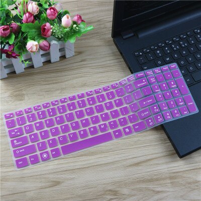 Silicone Keyboard Protector Cover Skin for Lenovo IdeaPad 300-15ISK 300-15 300 15ISK: Purple