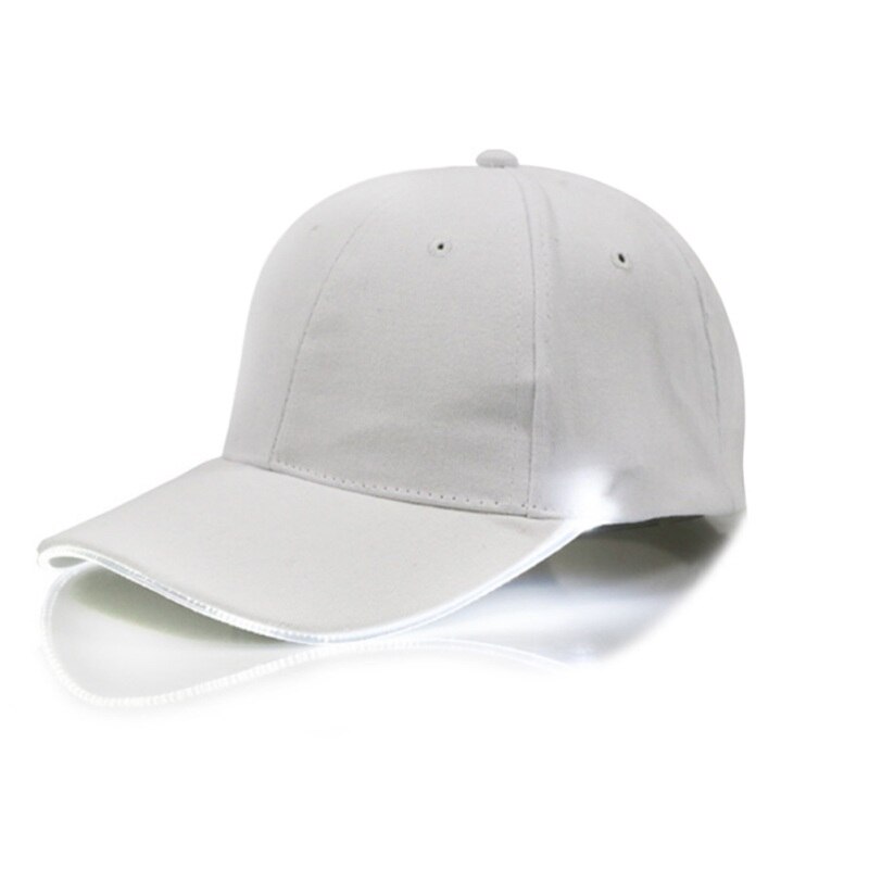 Gorra de tenis al aire libre gorra con luz LED gorra de béisbol hombres mujeres sombrero de algodón fresco sombrero de