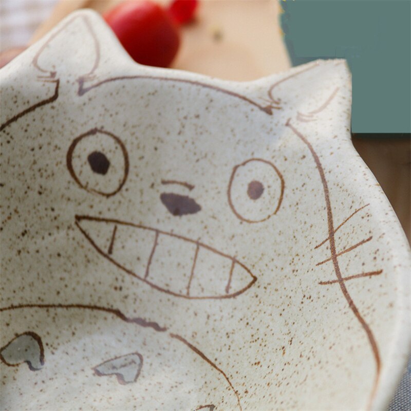 Chinchilla couverts bol à Dessert rond, cuisine créative dessin animé peint à la main vaisselle en céramique, assiettes à dîner cuillère plats carrés