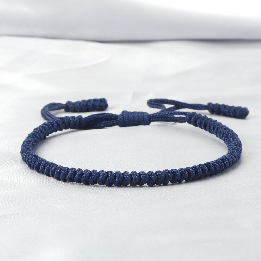 Glück Marine Blau Grün Farbe Handgemachte Briaded Knoten Armbänder Original Tibetischen Buddhistischen Armreifen Für Frauen Männer Weben Schmuck