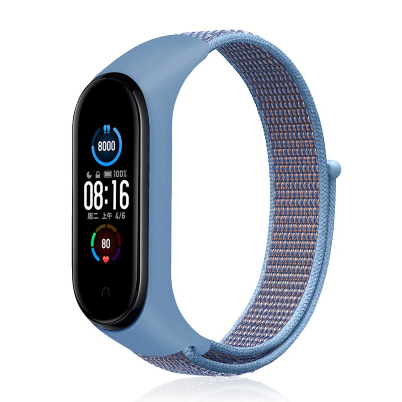 Bracelet de rechange pour xiaomi mi band 6, boucle en Nylon, accessoires pour montre connectée Mi band 5 4 3 7