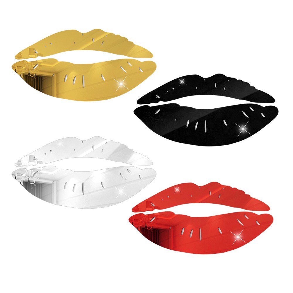W nowym stylu sztuka DIY naklejki ścienne Dom dekoracje seksowny usta naklejka ścienna proste połysk 3D naklejki na lusterka lustro akrylowe pocałunek usta