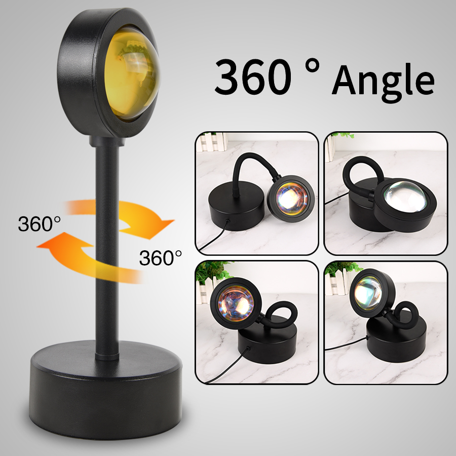 Usb solnedgang lampe solnedgang projektor humør lys stue soverom natt lys rom dekor bar atmosfære fotografi bakgrunn