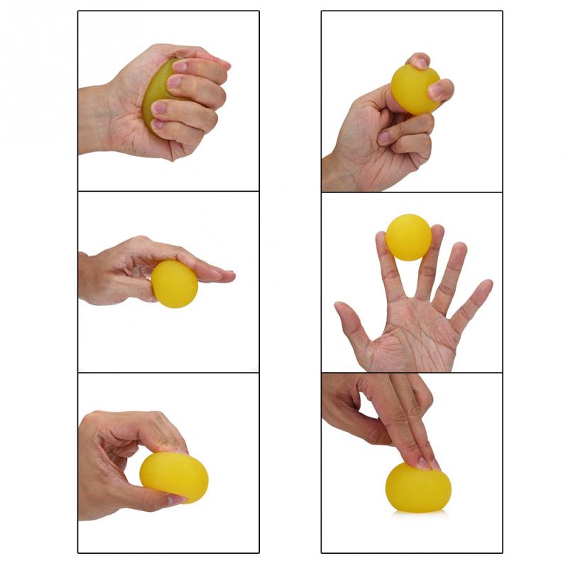Boule de poignée de thérapie de Massage de Silicone pour le soulagement de Stress d'exercice de force de doigt de main