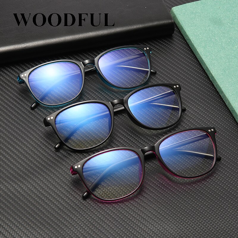 Unisex Portable Optical Glasses Ultra Light Resin Blue Light Blocking Glasses Flexible Vision Care Computer Round Glasses