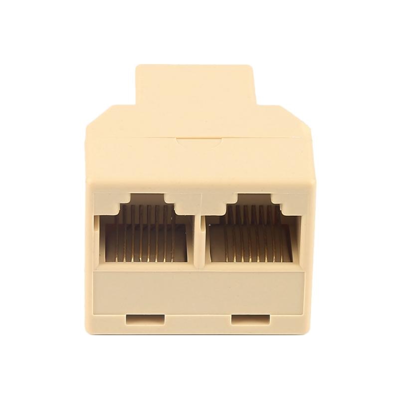 RJ45 Splitter Adapter 1 to 2 Dual Female Port CAT5/6 LAN Ethernet Sockt Network Connections Splitter Adapter P15