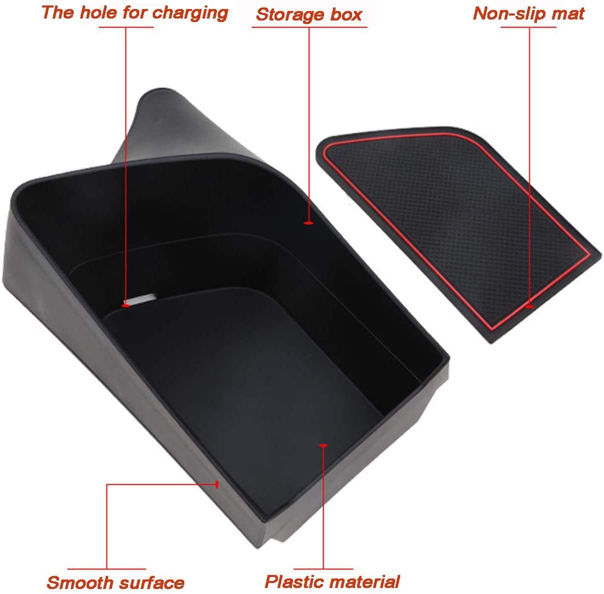 Boîte à gants pour BMW X1 F48, boîte de rangement pour accoudoir, Console centrale, boîte de rangement à l&#39;intérieur