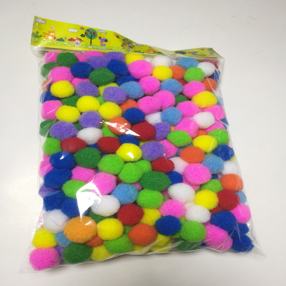 Lot de 300 pompons multicolores assortis pour loisirs créatifs, fournitures de loisirs créatifs, matériel de bricolage innovant