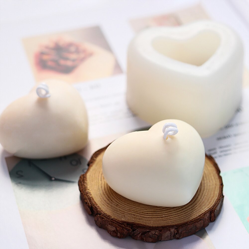 3D Liefde Hart Siliconen Mal Diy Siliconen Mal Kaars Maken Mold Aromatherapie Gips Handgemaakte Zeep Handwerk Ornamenten Mold