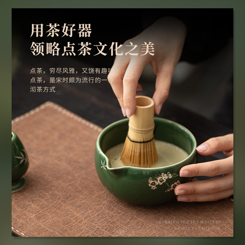 Matcha Whisk Set Easy To Clean Matcha Tea Set Versatile Matchas Whisk and Bowl Set Sturdy Teaware Kit Include Tea Bowl Kit