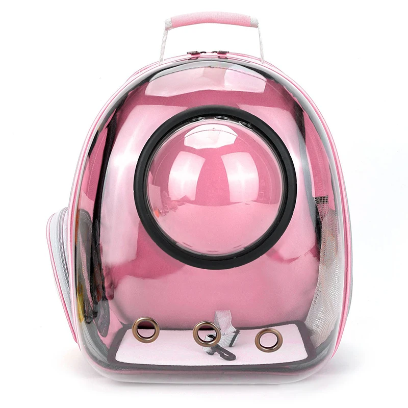 Bolsas de transporte transparentes para gatos, mochila espacial transpirable para mascotas, mochila portátil para cachorros y perros, bolsa de cápsula espacial para transporte de mascotas: Marfíl