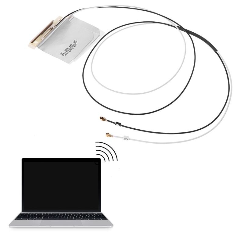 1 par universell laptop mini pci-e trådløs wifi turnuskandidat antenne ipx ipex u.fl antenne wlan wwan evdo hsdpa hsdpa gsm 3g wimax