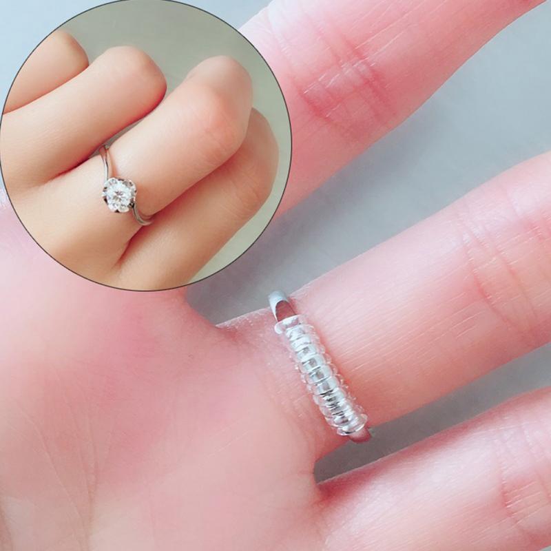 1Pc Transparante Voorjaar Touw Tightener Reducer Sieraden Deel Bescherming Ring Maat Richter Resizen Gereedschappen Vintage Spiraal Gebaseerd #12