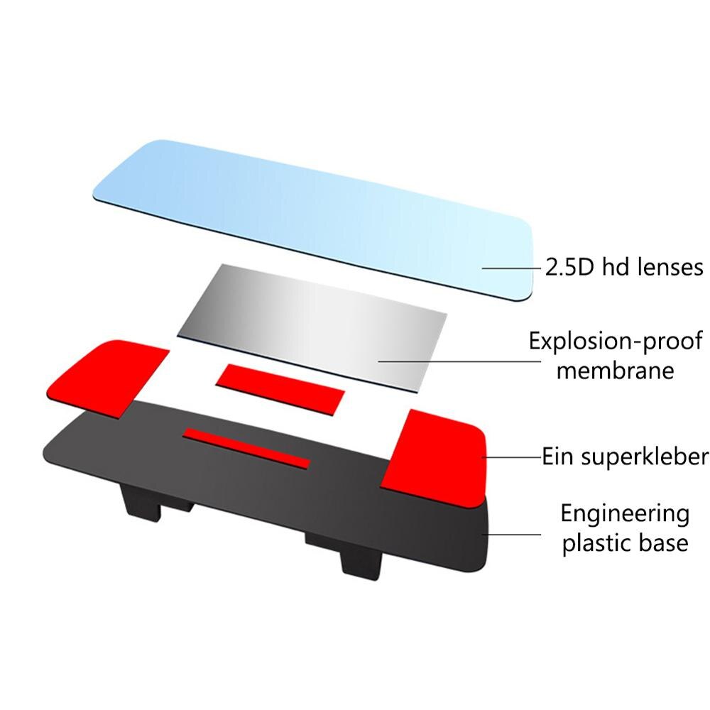 Car Frameless Auto Assisting Mirror Accessories Angle Panoramic Rear View Mirror Large Vision Baby Rearview Anti-glare